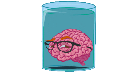 Cerebro Sticker by Quiero Stand Up!