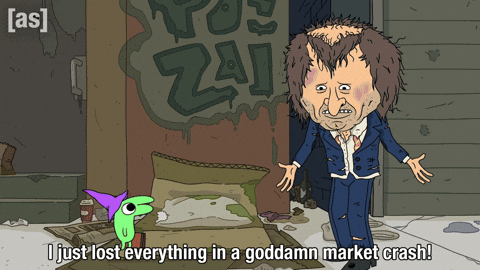 Market Crash Crying GIF by Adult Swim