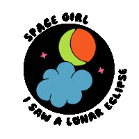 Lunar Eclipse Space Girl Sticker by frances forever