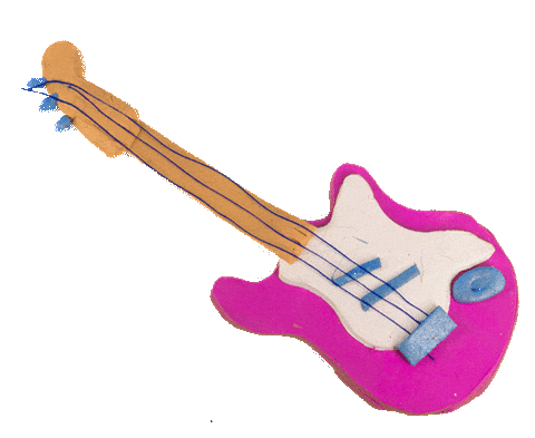 Guitar Claymation Sticker by erma fiend