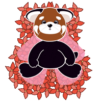 Flowers Panda Sticker