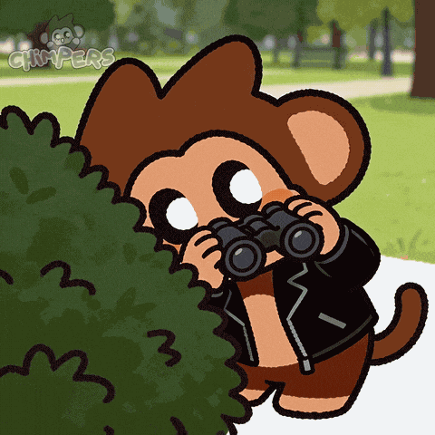 Watching Hide And Seek GIF by Chimpers