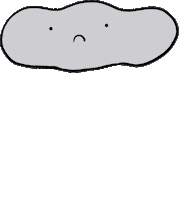 Sad Rain Sticker by Lara Paulussen