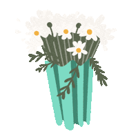 Youve Got Mail Flower Sticker