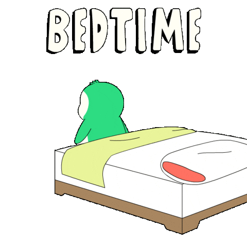 Tired Time For Bed Sticker by Abster
