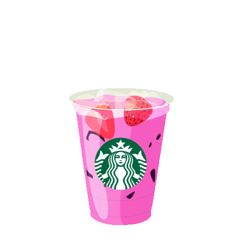 Starbucks_FR giphyupload summer pink ete Sticker