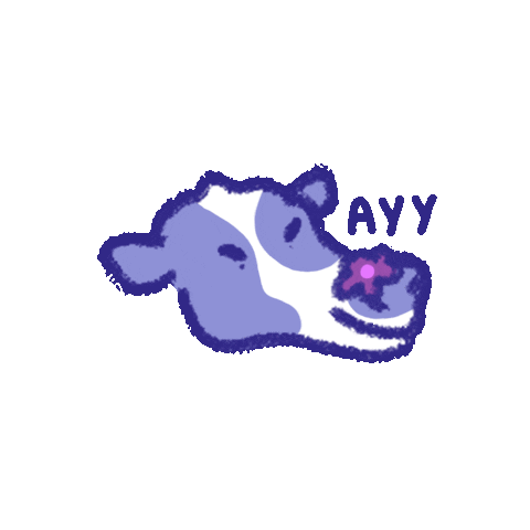 Flower Cow Sticker