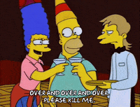 homer simpson waiter GIF