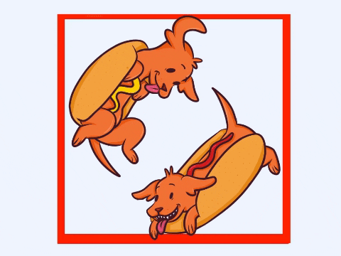 La_Ardillin giphygifmaker dog dogs hotdog GIF