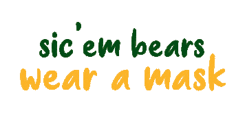 Baylor Bears Mask Sticker by Baylor University