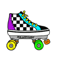 rollermanic skate roller vans roller skating Sticker