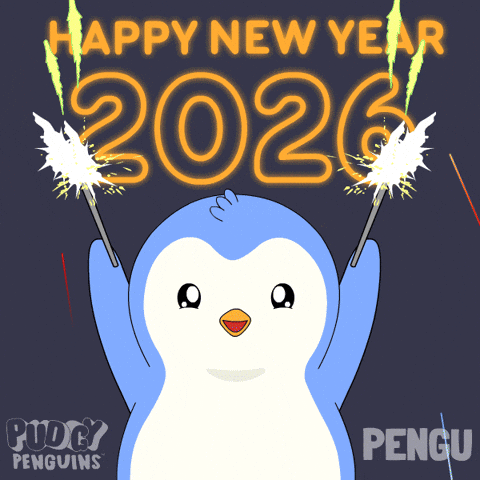 New Year Penguin GIF by Pudgy Penguins