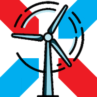 Renewable Energy Wind Sticker by Luxembourg - Let's make it happen