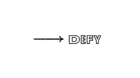 Defy Sticker by [ 2 one 5 ] Creative