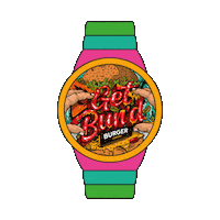 Burger Sticker by Pinkys Hog Roast BBQ & Grill