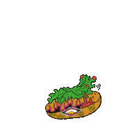 Burger Sticker by Pinkys Hog Roast BBQ & Grill