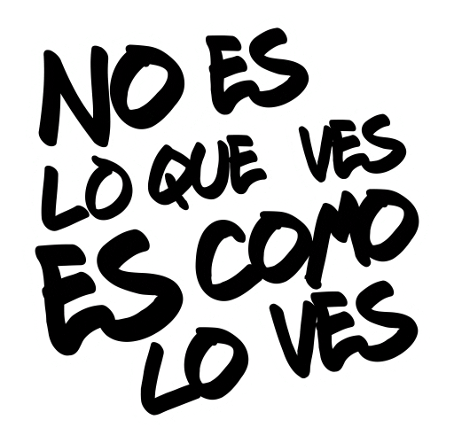 No Es Lo Que Ves Es Como Lo Ves Sticker by trinity lens