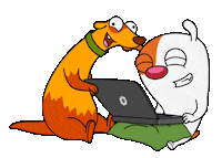 Boris E Rufus Fun Sticker by Belli Studio