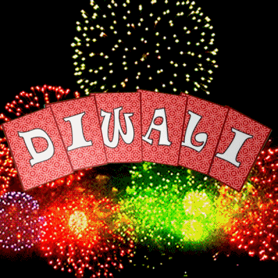 Playing Cards Fireworks GIF