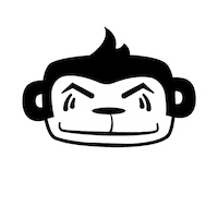 neekzbynikorenee kawaii monkey character emo Sticker