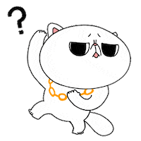 Cat Question Sticker by Kcomics