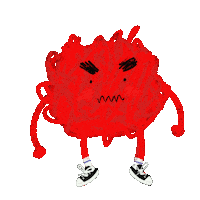 Angry Character Sticker