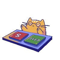 Cat Working Sticker