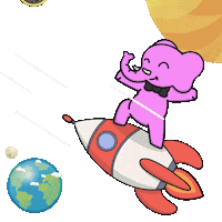 Happy Lets Go Sticker by Patrick Pinkerton