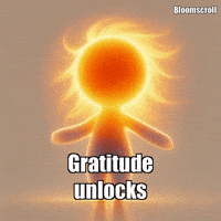 Gratitude Presence GIF by Bloomscroll