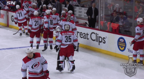 ice hockey hug GIF by NHL