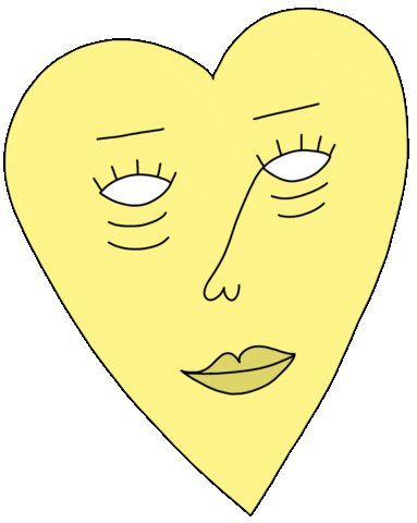 Heart Face Sticker by velcro