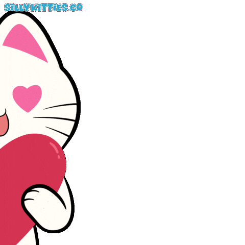 I Love You Heart Sticker by Silly Kitties