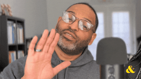 Relaxed Sit Down GIF by Chat & Bother Podcast