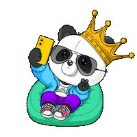 Social Media Wink Sticker by PandaPals