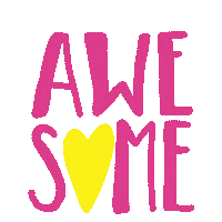 afyzan heart pink yellow amazing Sticker