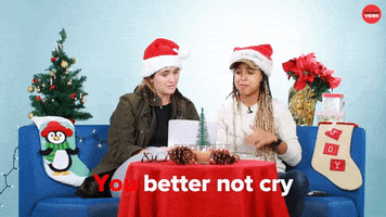 Dont You Cry Merry Christmas GIF by BuzzFeed