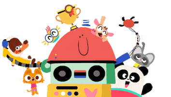Happy Kids Sticker by Lingokids