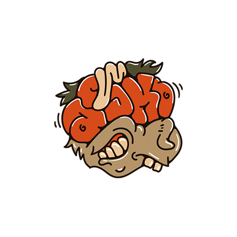 pegadoalalmanjayar giphyupload crazy character graffiti Sticker