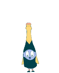 Happy New Year Champagne Sticker by Laiko