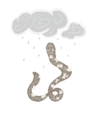 Rain Worm Sticker