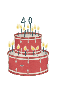calgaryfolkfest cake anniversary 40 calgary folk fest Sticker