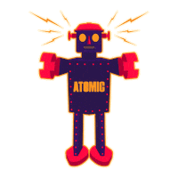 ATOMICBREWERY robot hazy hazy ipa redfern Sticker