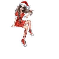 Merry Christmas Girl Sticker