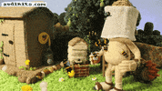 nudinits fun comedy stop motion honey GIF