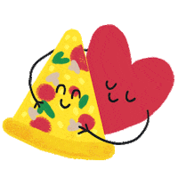 In Love Pizza Sticker