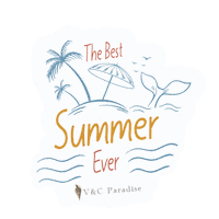 Summer Beach Sticker by V&Cparadise