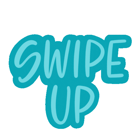 HandLetteringLoft giphyupload swipe up swipe teal Sticker