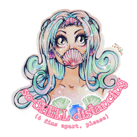 Six Feet Mask Sticker by THSeaSiren