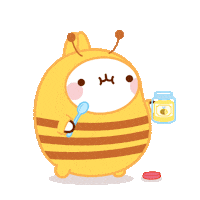 happy tea Sticker by Molang.Official