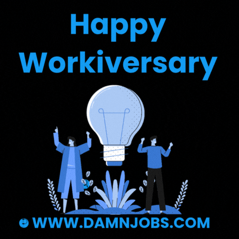 Happy Anniversary Congratulations GIF by Damnjobs